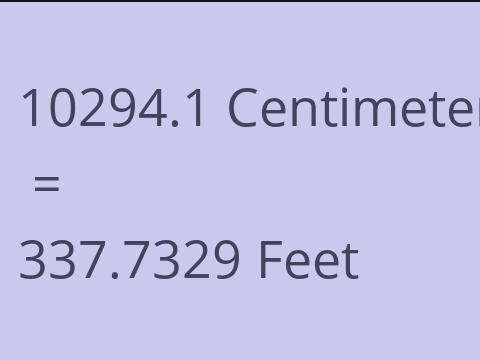 10294.1 CM TO FEET