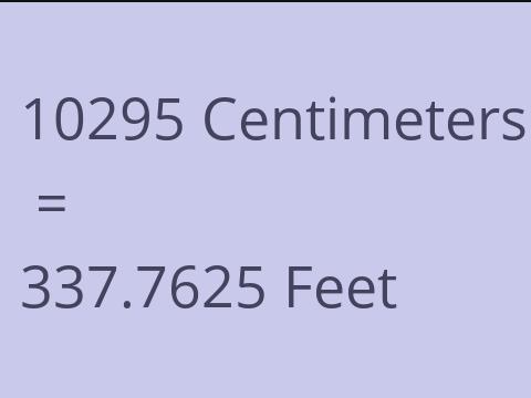 10295 CM TO FEET