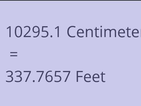 10295.1 CM TO FEET
