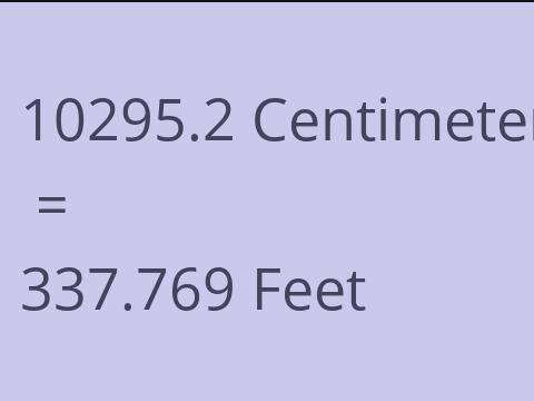 10295.2 CM TO FEET