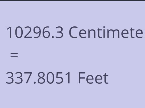 10296.3 CM TO FEET