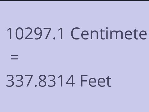 10297.1 CM TO FEET