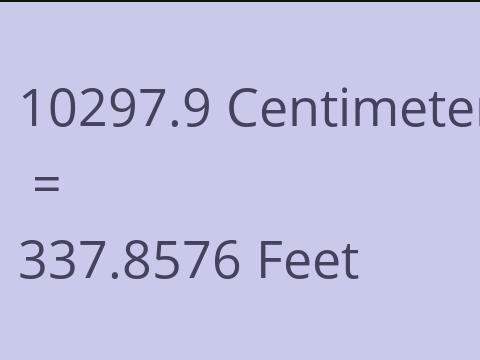 10297.9 CM TO FEET