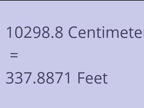 10298.8 CM TO FEET