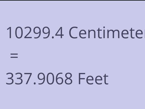 10299.4 CM TO FEET