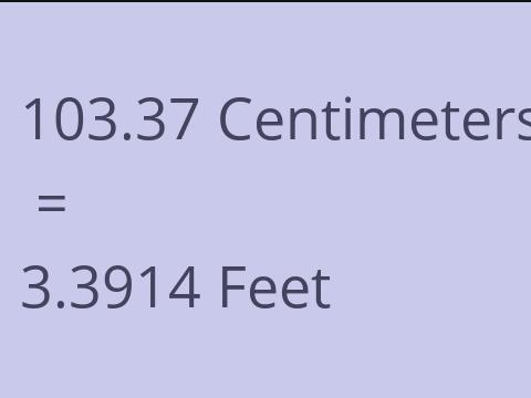 103.37 CM TO FEET