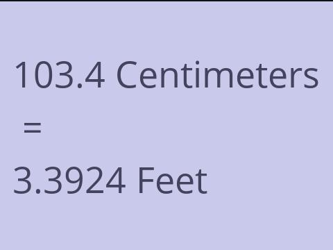 103.4 CM TO FEET