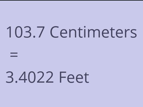 103.7 CM TO FEET