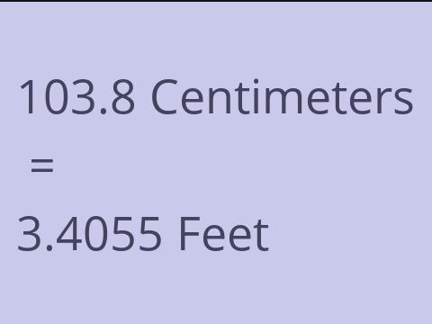 103.8 CM TO FEET