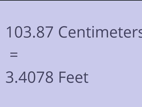 103.87 CM TO FEET