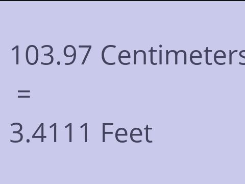 103.97 CM TO FEET