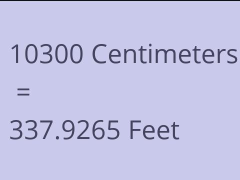 10300 CM TO FEET