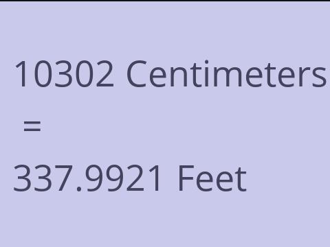 10302 CM TO FEET