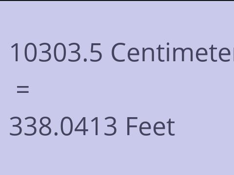 10303.5 CM TO FEET