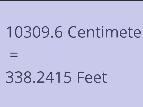 10309.6 CM TO FEET
