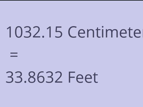 1032.15 CM TO FEET