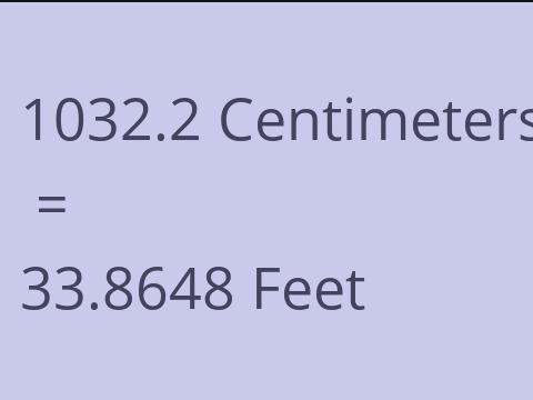 1032.2 CM TO FEET