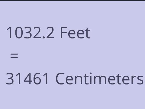 1032.2 FEET TO CM