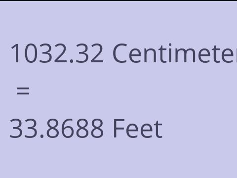 1032.32 CM TO FEET