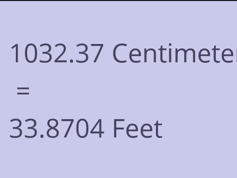 1032.37 CM TO FEET