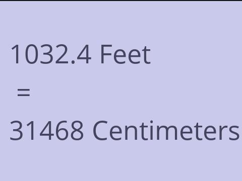 1032.4 FEET TO CM