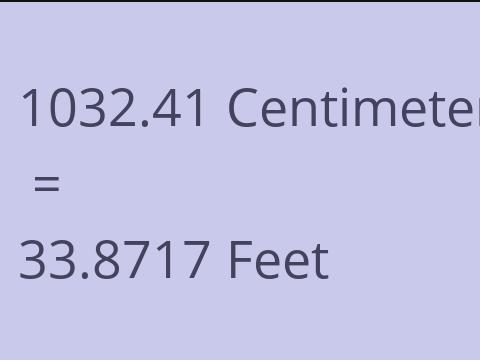 1032.41 CM TO FEET