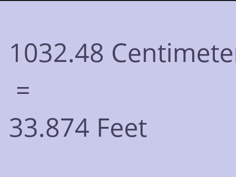 1032.48 CM TO FEET