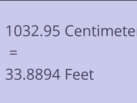 1032.95 CM TO FEET