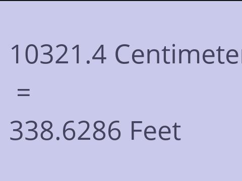 10321.4 CM TO FEET