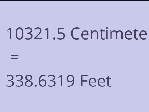 10321.5 CM TO FEET