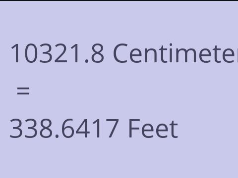 10321.8 CM TO FEET