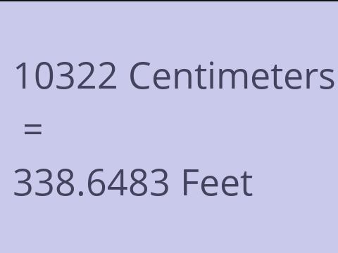 10322 CM TO FEET