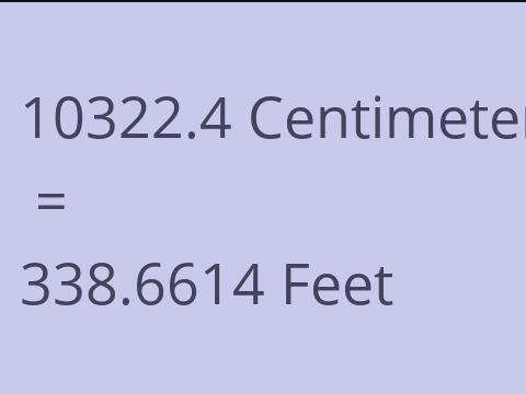 10322.4 CM TO FEET