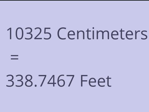 10325 CM TO FEET