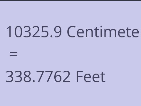 10325.9 CM TO FEET
