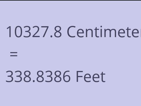 10327.8 CM TO FEET