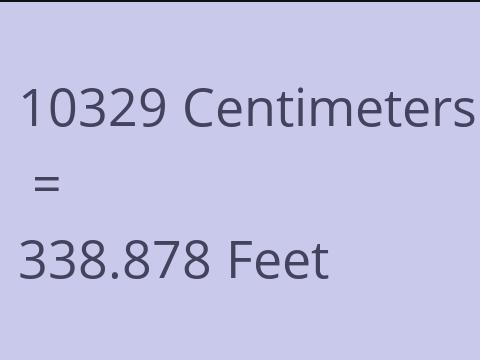 10329 CM TO FEET