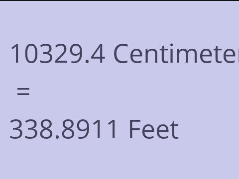 10329.4 CM TO FEET