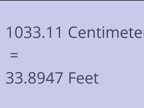 1033.11 CM TO FEET