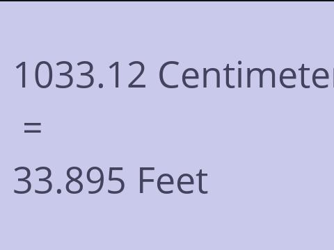 1033.12 CM TO FEET