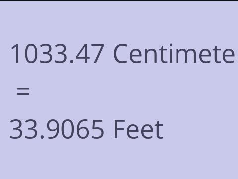 1033.47 CM TO FEET