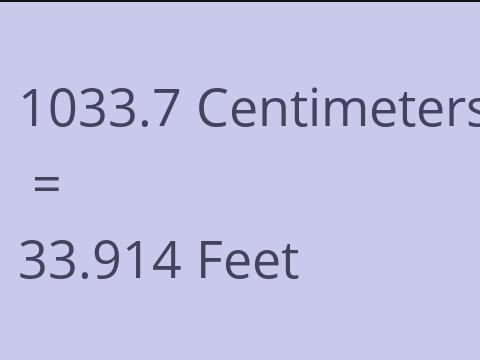 1033.7 CM TO FEET