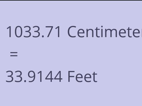 1033.71 CM TO FEET