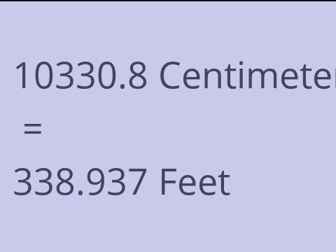 10330.8 CM TO FEET