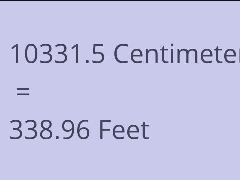10331.5 CM TO FEET