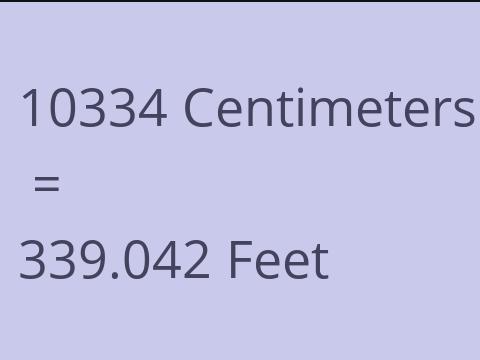 10334 CM TO FEET