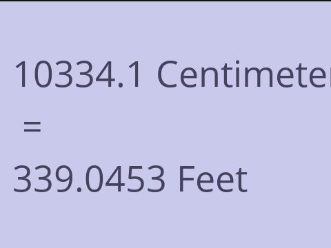 10334.1 CM TO FEET