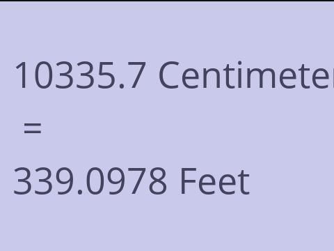 10335.7 CM TO FEET