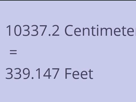 10337.2 CM TO FEET