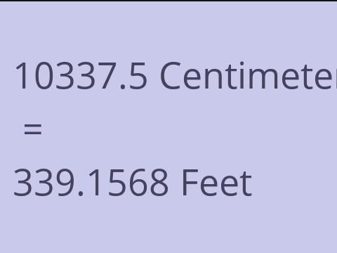 10337.5 CM TO FEET